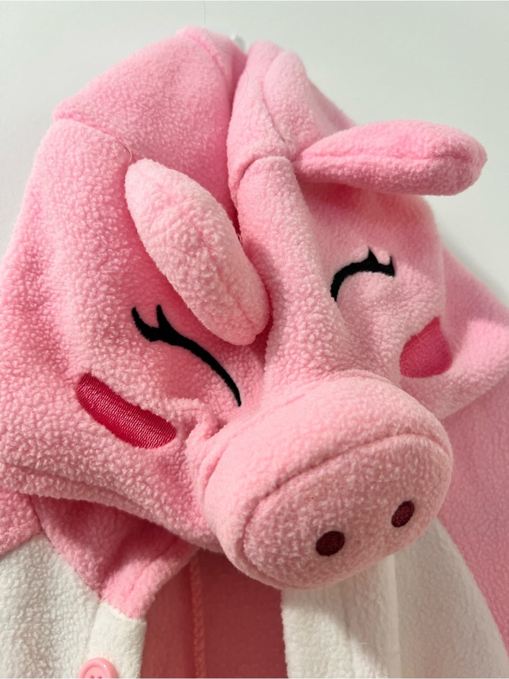 NEWCOSPLAY Pink Pig Onesie Costume Pajamas Kids Size 115 Hooded